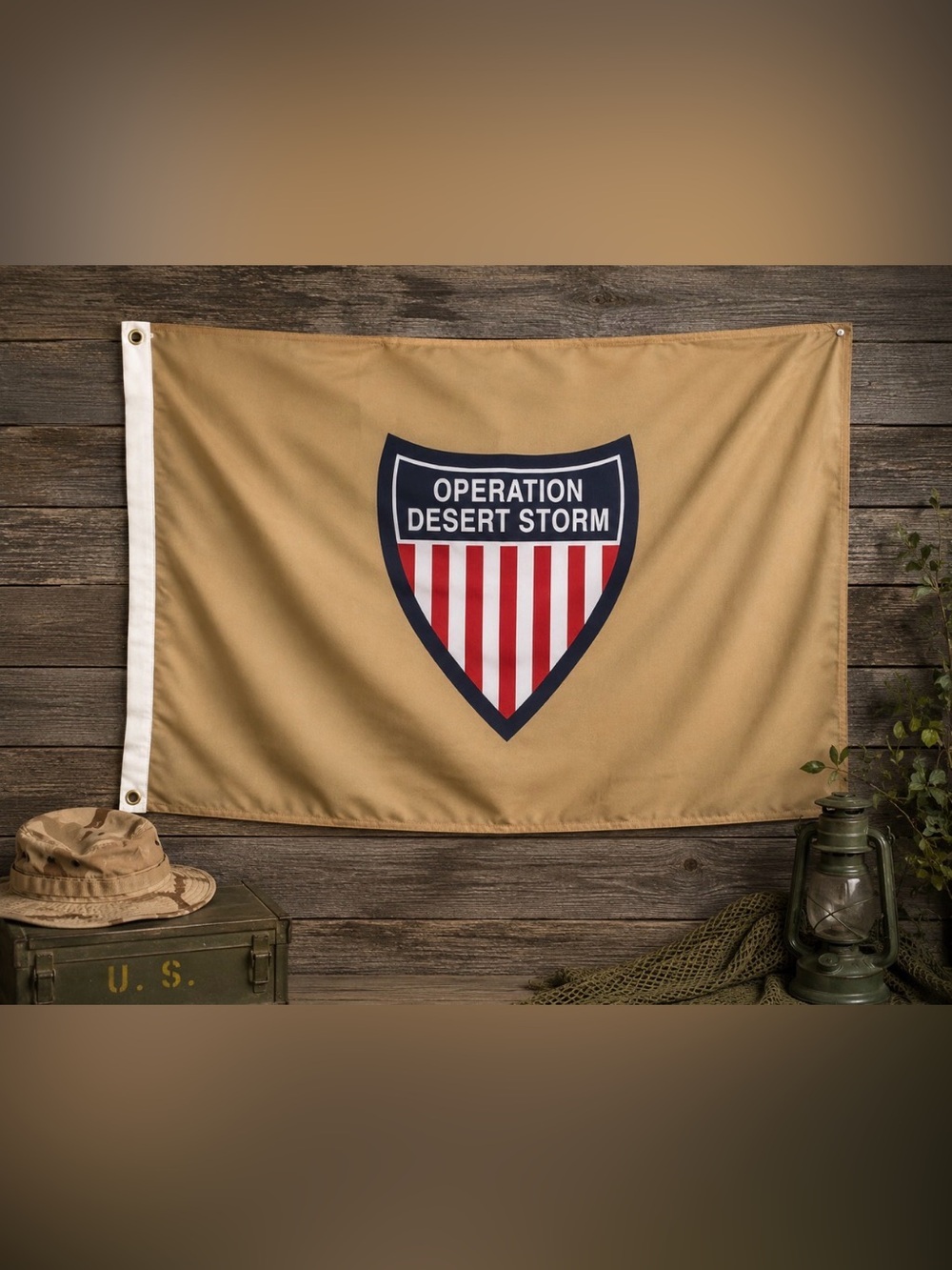 Vintage 1990 Operation Desert Storm Flag 27x41 U.S. Flag & Signal USA NOS